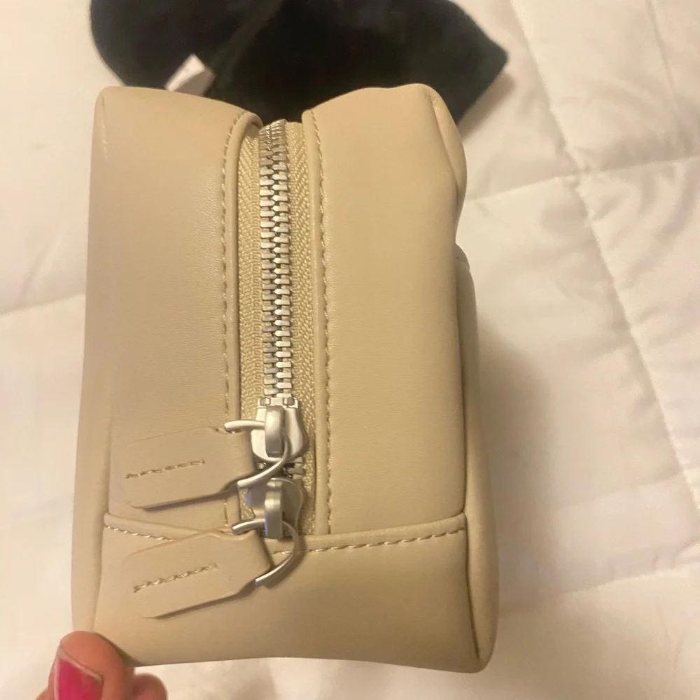Monos Vegan Leather Large Toiletry Case in Ivory - Picture 3 of 14